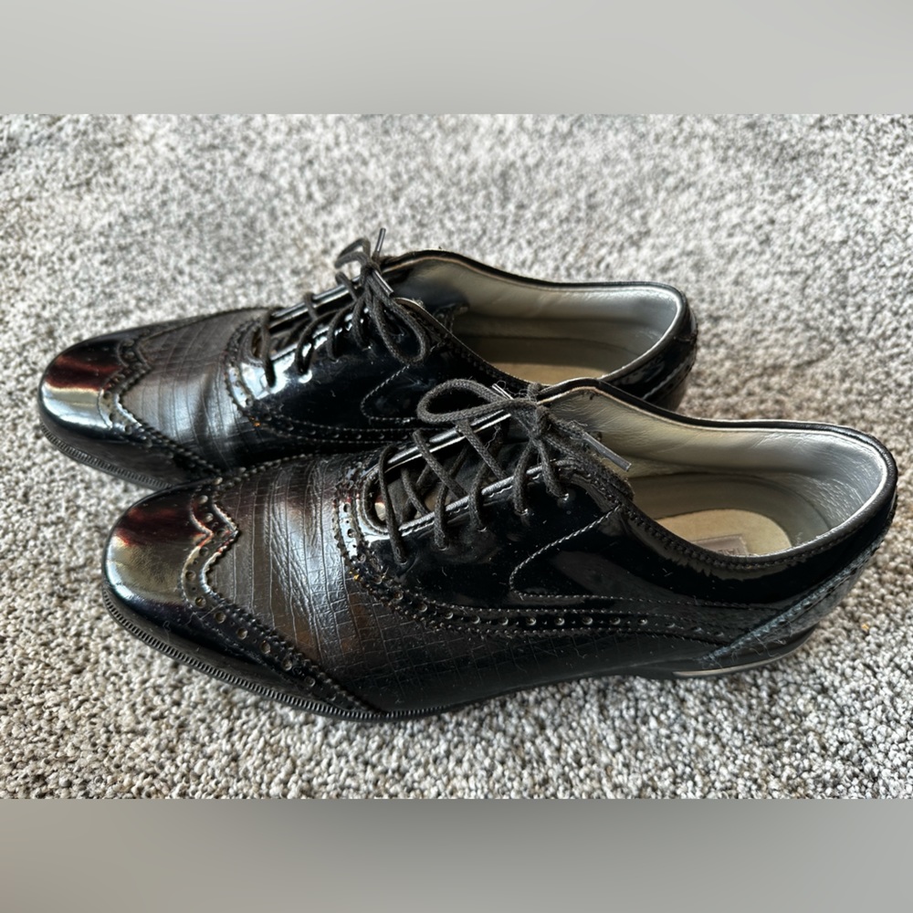 Women’s Footjoy Tailored Collection 91688 Wingtip Golf Shoes Size 9.5M black